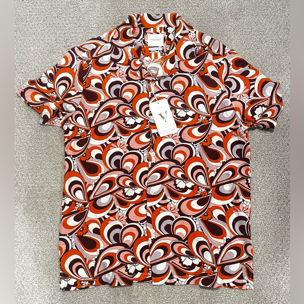 Cactus Man Vibrant Pattern Shirt